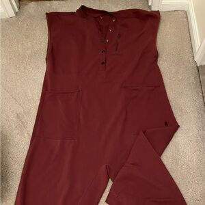 Free People Movement jumpsuit burgundy, XL. Very gently worn.